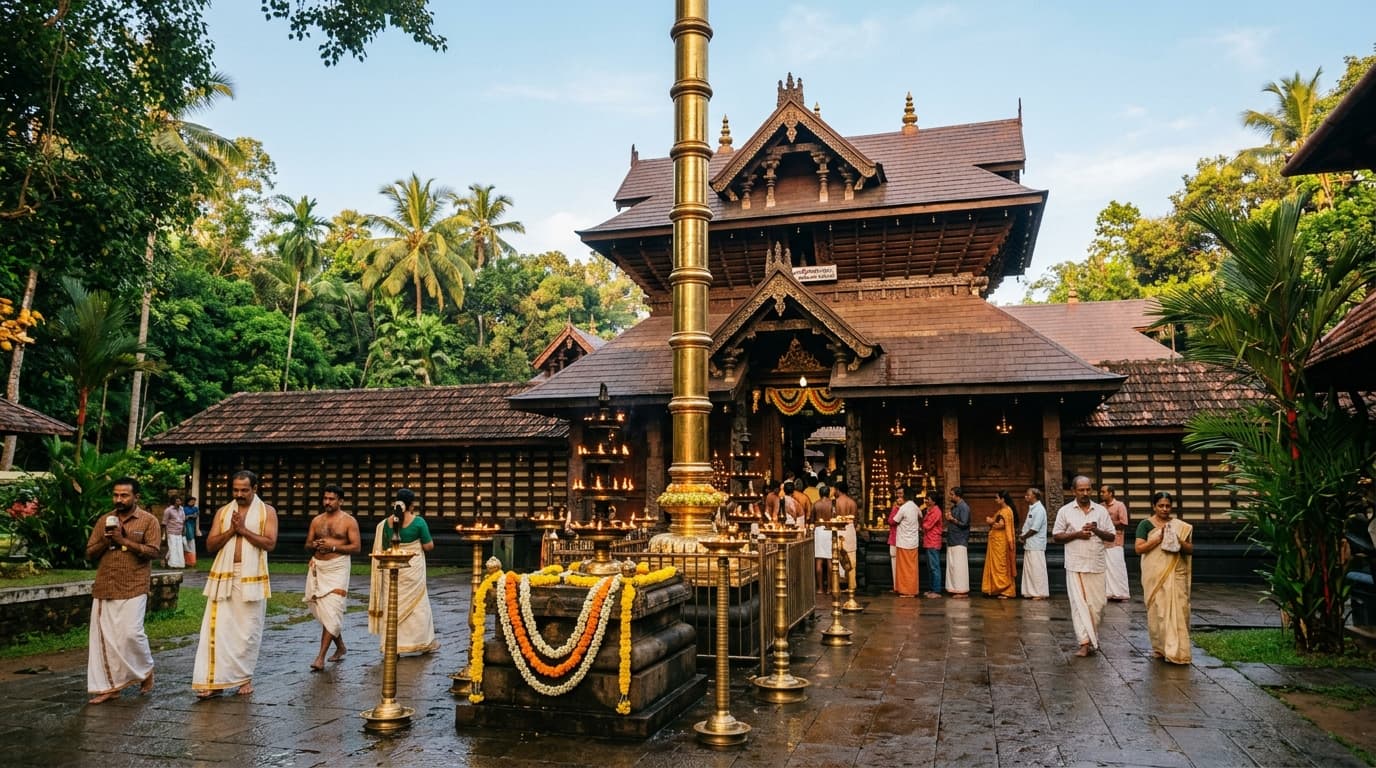 Guruvayur Sree Krishna Temple sanctum view